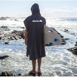 MasterTool-游泳浴巾，浴袍，速乾斗篷，速乾毛巾，大人兒童吸水毛巾，海邊沙灘野餐墊 - 藏青色