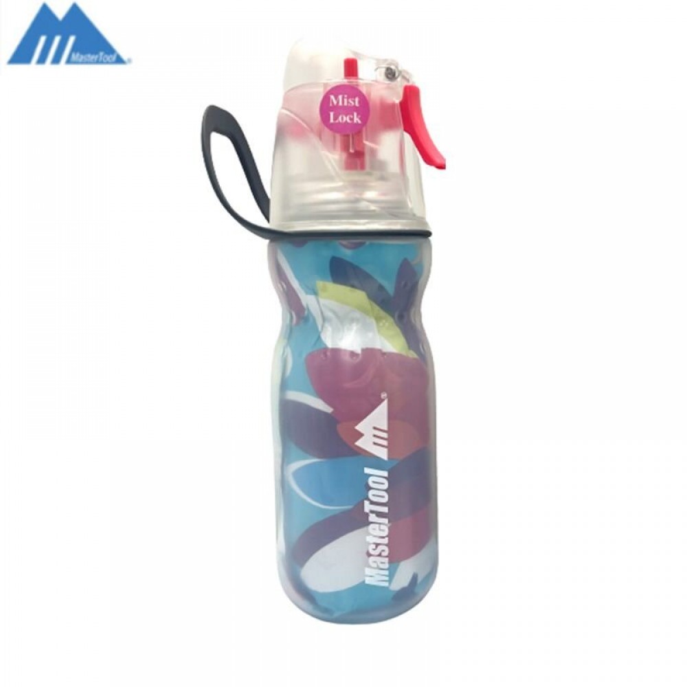 MasterTool-有蓋保凍噴霧安全鎖水樽壺, 470ml運動降温透心涼運動水壺 -16oz