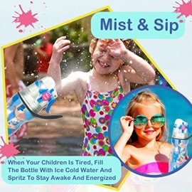 MasterTool-有蓋保凍噴霧安全鎖水樽壺, 470ml運動降温透心涼運動水壺 -16oz