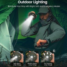 新款戶外露營氛圍照明燈 10米強磁七彩照明燈條 可收納串燈帳篷燈