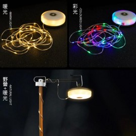新款戶外露營氛圍照明燈 10米強磁七彩照明燈條 可收納串燈帳篷燈