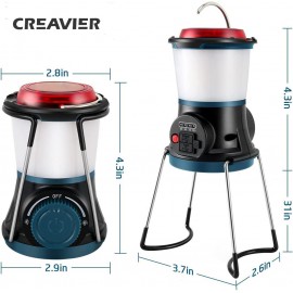 MasterTool-Creavier 野營燈,可充電 LED 露營燈籠,應急充電寶-可為手機充電。完美燈籠手電筒,徒步旅行裝備,應急燈,颶風,停電燈 200流明