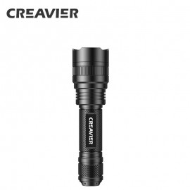 MasterTool-Creavier 強光遠射程 Type C快充 USB充電強光手電筒 黑鏡款檢測手電筒 1200流明