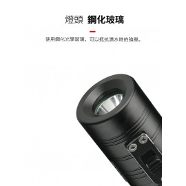 MasterTool-Creavier 潛水專用手電筒,能在水深100米的環境下使用 1000 流明 IPX8 防水