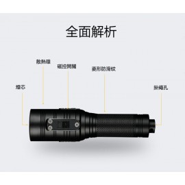 MasterTool-Creavier 潛水專用手電筒,能在水深100米的環境下使用 1000 流明 IPX8 防水