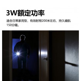 MasterTool- Creavier USB 充電強光手電筒 500流明 微型迷你手電筒連電池 IP44防水