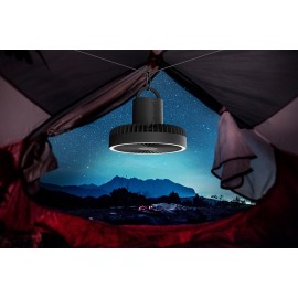 MasterTool-Creavier 戶外露營風扇連灰色收納包 充電式【大容量10000mah】三腳架風扇 吊扇 吊燈 三檔定時