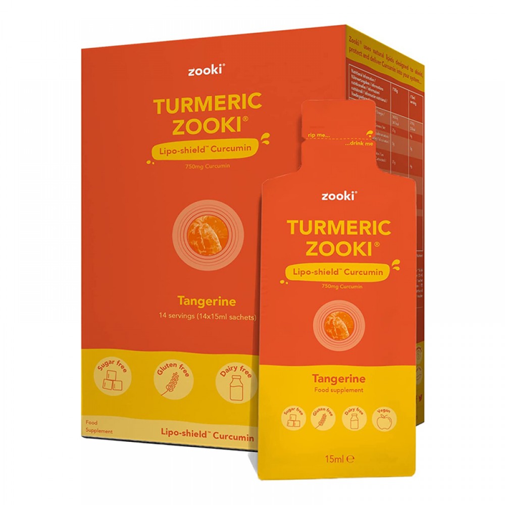 Zooki 強效脂質體薑黃 (750mg 薑黃素) 橘子味 14包 x15ml