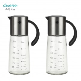 diseno 廚房自動開合玻璃油壺 300ml（2個裝）