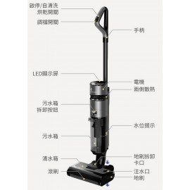 Power Living - H18 無線全自動乾濕兩用吸塵洗地機 | 拖地