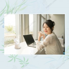 Kusa 充電式折叠放濕冷風扇白色KS-CF50-WH 