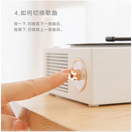 Kusa - VP-300 黑膠唱盤設計藍牙喇叭 (粉藍色)