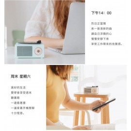 Kusa - VP-300 黑膠唱盤設計藍牙喇叭 (粉藍色)