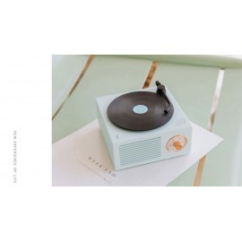 Kusa - VP-300 黑膠唱盤設計藍牙喇叭 (粉藍色)