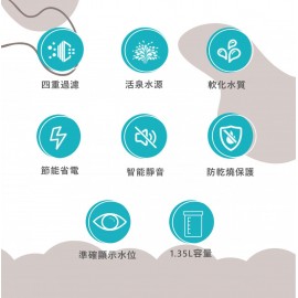 Kusa - PetZone WF100 智能靜音循環水寵物飲水機 |貓貓 狗狗|LED 晚間亮燈 【香港行貨】