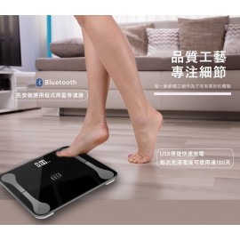 Kusa - WS-100 智能體重脂肪磅黑色(帶APP)高精度數字