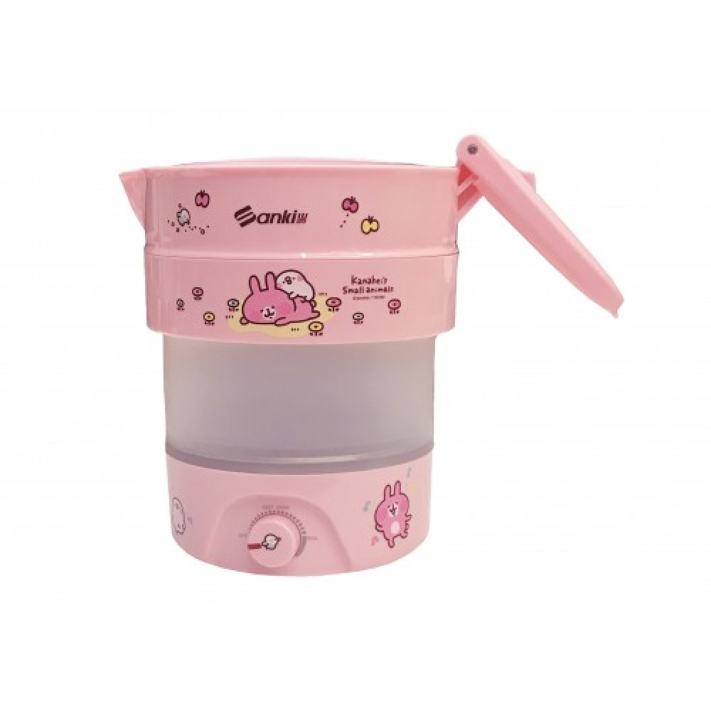 山崎 X KANAHEI P助與粉紅兔兔 雙電壓摺疊式旅行水壺(限量版)