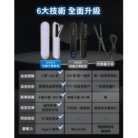 【台灣品牌|原裝行貨】Future Lab Nion 2 水離子燙髮梳 (第二代)|台灣研發|一年保用 【台灣品牌|原裝行貨】Future Lab Nion 2 水離子燙髮梳 (第二代)|台灣研發|一年保用