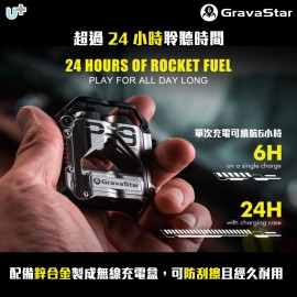 【美國品牌｜香港行貨】 GravaStar Sirius Pro TWS 重力星球真無線藍牙5.2耳機 Matt Black｜1 年保養