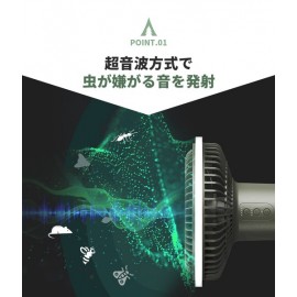 【日本品牌】BLUEFEEL“KRUCA”多功能野營風扇【驅蟲超聲波10000mAh大容量電池長達42小時】