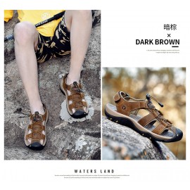 【德國CAMEL】新款男士夏季戶外真皮包頭透氣耐磨防滑運動涼鞋 【德國CAMEL】新款男士夏季戶外真皮包頭透氣耐磨防滑運動涼鞋