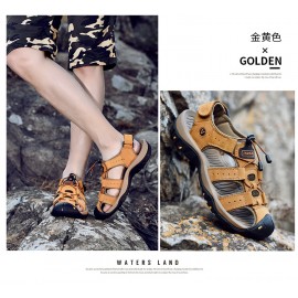 【德國CAMEL】新款男士夏季戶外真皮包頭透氣耐磨防滑運動涼鞋 【德國CAMEL】新款男士夏季戶外真皮包頭透氣耐磨防滑運動涼鞋
