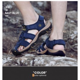 【德國CAMEL】新款男士夏季戶外真皮包頭透氣耐磨防滑運動涼鞋 【德國CAMEL】新款男士夏季戶外真皮包頭透氣耐磨防滑運動涼鞋