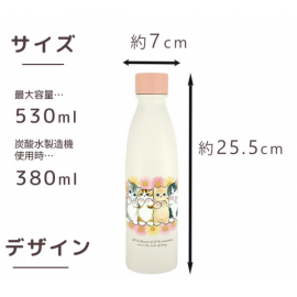 【日本大人氣 Mofusand 】不鏽鋼碳酸保溫瓶｜可保溫保冷｜不鏽鋼真空｜容量 530ml ｜日本進口