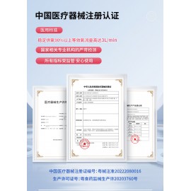 映美便攜式醫用制氧機MOP30 等效3升氧濃度93%醫療保健家用戶外隨身車載高原小型脈衝氧氣機 內置電池可充電 醫用便攜制氧機（贈：專用充電寶+收納包+便攜挎包）