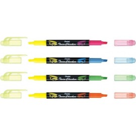 PENTEL Twin type checker 雙頭雙色螢光筆 SLW8