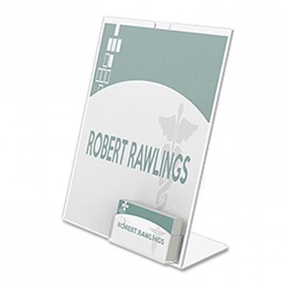 Deflecto 590601 L型A4展示架 (前附名片座)