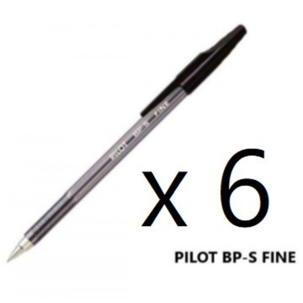 PILOT BP-S 揭蓋原子筆 0.7毫米  (黑色) X 6支