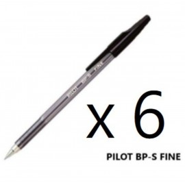 PILOT BP-S 揭蓋原子筆 0.7毫米  (黑色) X 6支