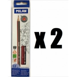 Milan #133 HB三角防斷鉛筆 (12枝裝) x 2盒