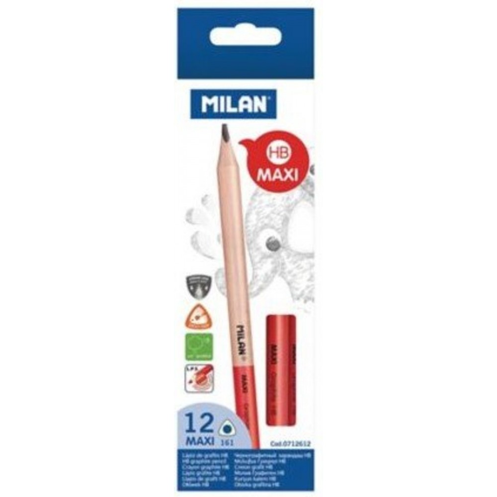 Milan 161 Maxi Graphite HB特粗三角鉛筆 (12枝裝) x 1盒