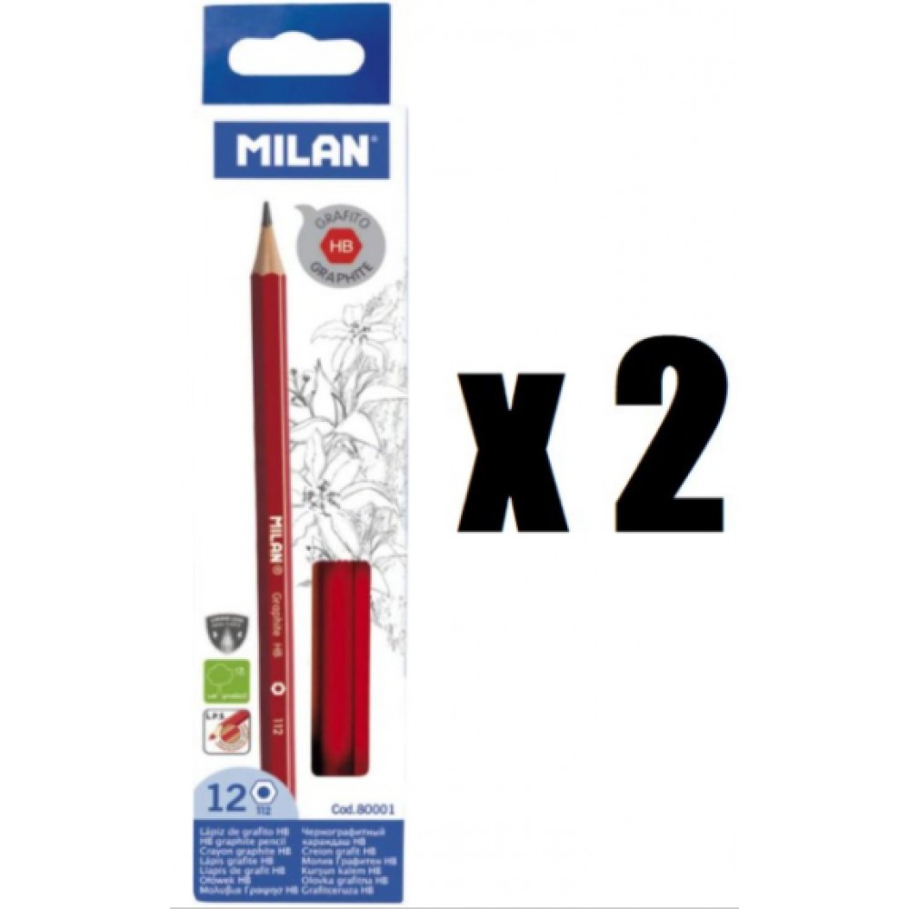 Milan 112 HB六角防斷鉛筆 (12枝裝) x 2盒
