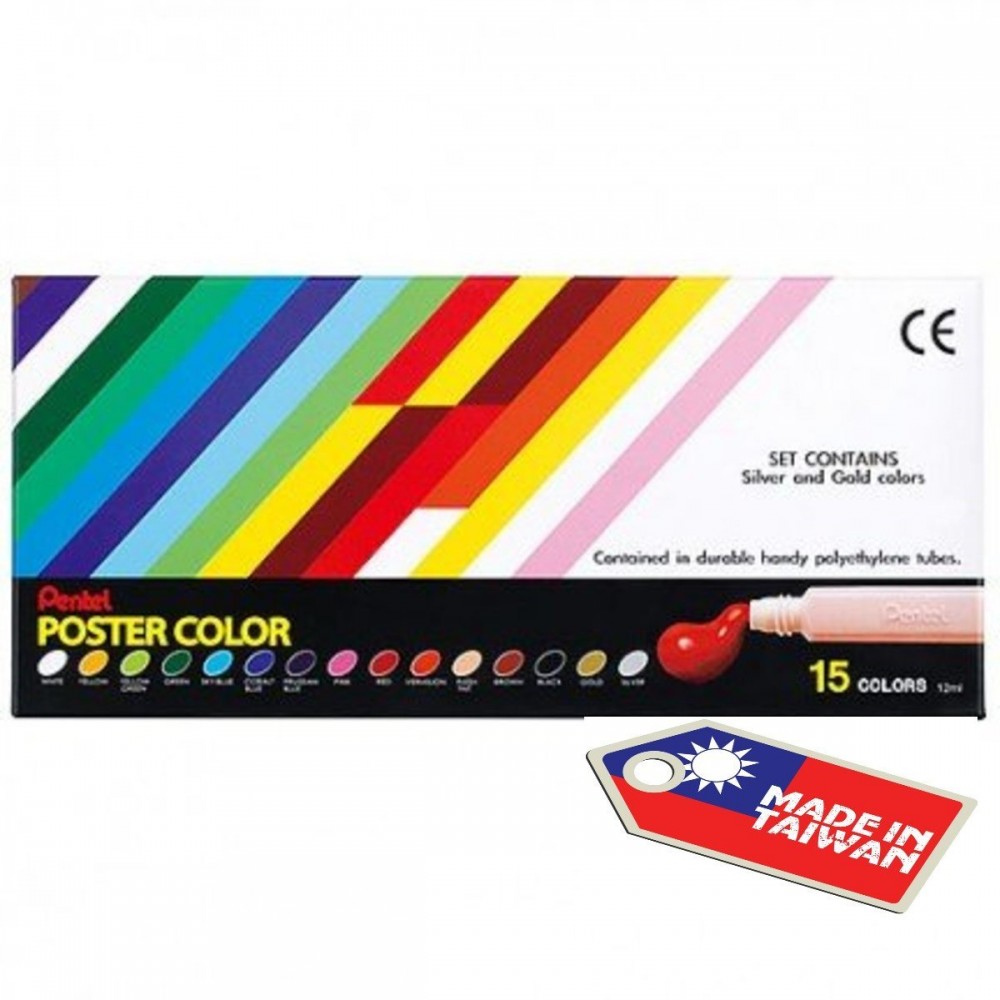 Pentel Poster Colour 15 Colours