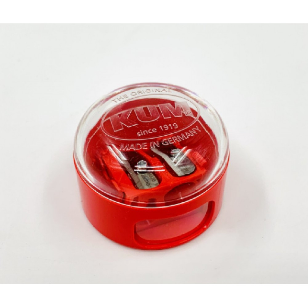 KUM - 德國 鎂合金 雙孔圓頂 鉛筆刨 紅色 KUM - 德國 鎂合金 雙孔圓頂 鉛筆刨 紅色