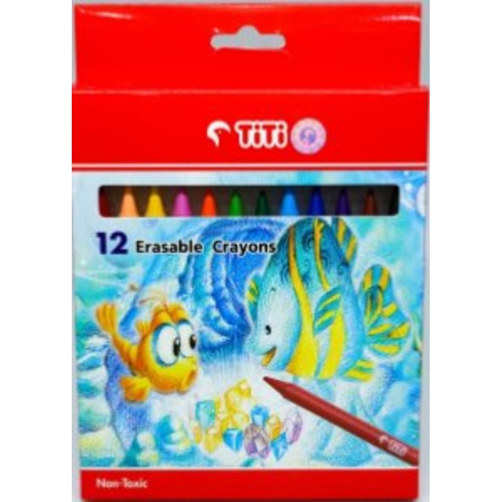 TITI - #EC-12 12色可擦蠟筆