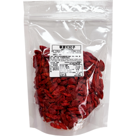 寧夏紅杞子 150g包裝 (+/−8g) 地道寧夏杞子為深紅色類紡錘形 略扁 果肉肉質柔潤而有粘性 味甜 微酸 夥粒大 清甜無渣 味香 清肝明目 加入日常保健湯水中以達補肝益腎的效果 平行進口貨品  Dried Wolfberry 150g/Bag (+/−8g) Parallel Import goods