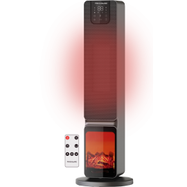 Frigidaire FDTH8010D 66cm 陶瓷塔式暖爐 它是風格與功能的完美融合 配備 2 種加熱功率設定 可根據您的需求提供量身訂製的溫暖 過熱保護和翻倒開關 安全又高效 溫度範圍15-45°C 確保熱量分佈均勻 其獨特的火焰效果增添了美感 香港原裝行貨  Frigidaire  FDTH8010D 66cm Ceramic Tower Heater HK Authorized Goods