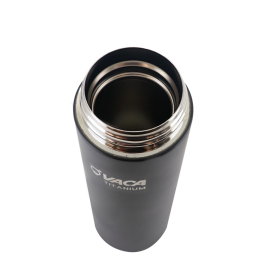 小牛角 VACA TEC系列 純鈦 450ml 保溫直飲杯 (黑色) HCT701K 平行進口貨品 送 金桔檸檬百香果茶 (10 獨立茶包)   VACA TEC series Titanium Vacuum One-Touch Mug 450ml (Black) HCT701K Provide free gift: Kumquat Lemon Passion Fruit Tea (10pcs Individual Tea Bag) Parallel Import goods