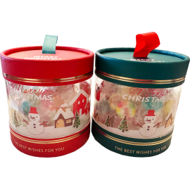 聖誕節造型糖果 150g/罐裝 (約 38-44粒 糖果造型及紅色/綠色罐裝隨機出貨) 可愛聖誕造型糖果 快啲幫小朋友凖備好驚喜 靚靚禮盒包裝 多樣的糖果造型 獨立包裝 乾淨衛生 造型可愛濃濃既節日氣氛 平行進口產品  Christmas Styling Candy Gift Box 150g/Can (Approximately 38-44 candies Candy styles and red/green color box randomly) Parallel import goods