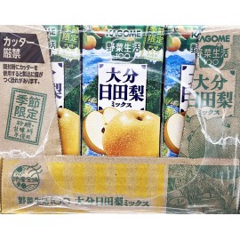 [原箱優惠] 野菜生活100 大分日田梨混合汁 195ml x 24盒裝 使用日本大分縣產日田梨 享受細緻的甜味 混合了 21種蔬菜和 3種果物 含充足的維生素C 無添加糖和甜味劑 享受水果天然的甜度 日本製造 平行進口產品 [Full box Promotion] Kagome100 Yasai Seikatsu Oita Hita Pear Mix 195ml x 24pcs/box Made in Japan Parallel import goods