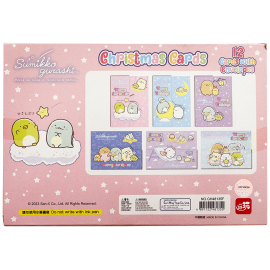 角落小夥伴 盒裝聖誕咭 紅色盒 (包括 6 款設計) (共 12 張聖誕咭連信封) 角落小夥伴是一群可愛而害羞的動物 他們喜歡躲在角落裡享受安靜和溫暖 讓人忍不住想要和他們做朋友 讓您的親友感受到您的心意 放入信封 就可以寄出您的聖誕禮物了 平行進口產品  Sumikko Gurashi Christmas Cards Box Set Red box (includes 6 designs) (12 cards with envelopes) Parallel import goods