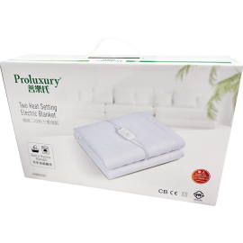 普樂氏 單人纖維二段熱力電暖氈 (可手洗或機洗) (尺寸 150cm x 80cm) PHB002001 平行進口貨品  送 LK86 全新升級 TFT 大屏幕指夾式血氧儀 平行進口貨品  Proluxury Two-Heat Electric Blanket (Single Size, Hand or Machine Washable) (Size 150cm x 80cm) PHB002001 Parallel Import goods