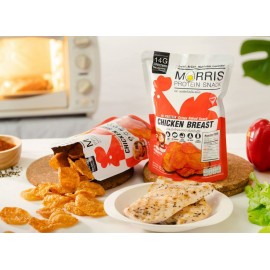 [生酮主意] Morris 零碳水雞胸肉脆片 (燒烤味) 16g/包 x 2包裝 Morris 打破薯片高脂高碳宿命 零碳水化合物 低GI 生酮飲食 低卡路里 低脂肪含量 100% 還原薯片爽脆口感 再沒有零食罪惡感負擔 泰國製造 平行進口貨品 [Ketogenic Life] High Protein Chicken Breast Crispy Baked Snack (BBQ flavor) 16g/bag x 2pcs Made in Thailand Parallel Import goods