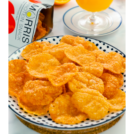 [生酮主意] Morris 零碳水雞胸肉脆片 (燒烤味) 16g/包 x 2包裝 Morris 打破薯片高脂高碳宿命 零碳水化合物 低GI 生酮飲食 低卡路里 低脂肪含量 100% 還原薯片爽脆口感 再沒有零食罪惡感負擔 泰國製造 平行進口貨品 [Ketogenic Life] High Protein Chicken Breast Crispy Baked Snack (BBQ flavor) 16g/bag x 2pcs Made in Thailand Parallel Import goods