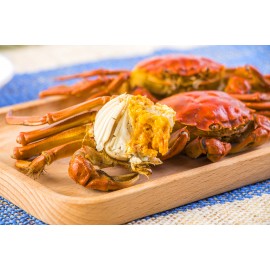 江蘇大閘蟹 全力推介 12隻套裝 H (6隻約 7.1-7.6両 公(靚仔) + 6隻約 5.5 乸(靚女)) Chinese Hairy Crab 12 bundle set H (Approx. 7.1-7.6 tael Male x 6pcs + 5.5 tael Female x 6pcs)