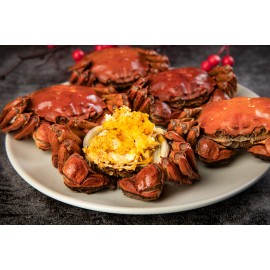 江蘇大閘蟹 全力推介 12隻套裝 H (6隻約 7.1-7.6両 公(靚仔) + 6隻約 5.5 乸(靚女)) Chinese Hairy Crab 12 bundle set H (Approx. 7.1-7.6 tael Male x 6pcs + 5.5 tael Female x 6pcs)